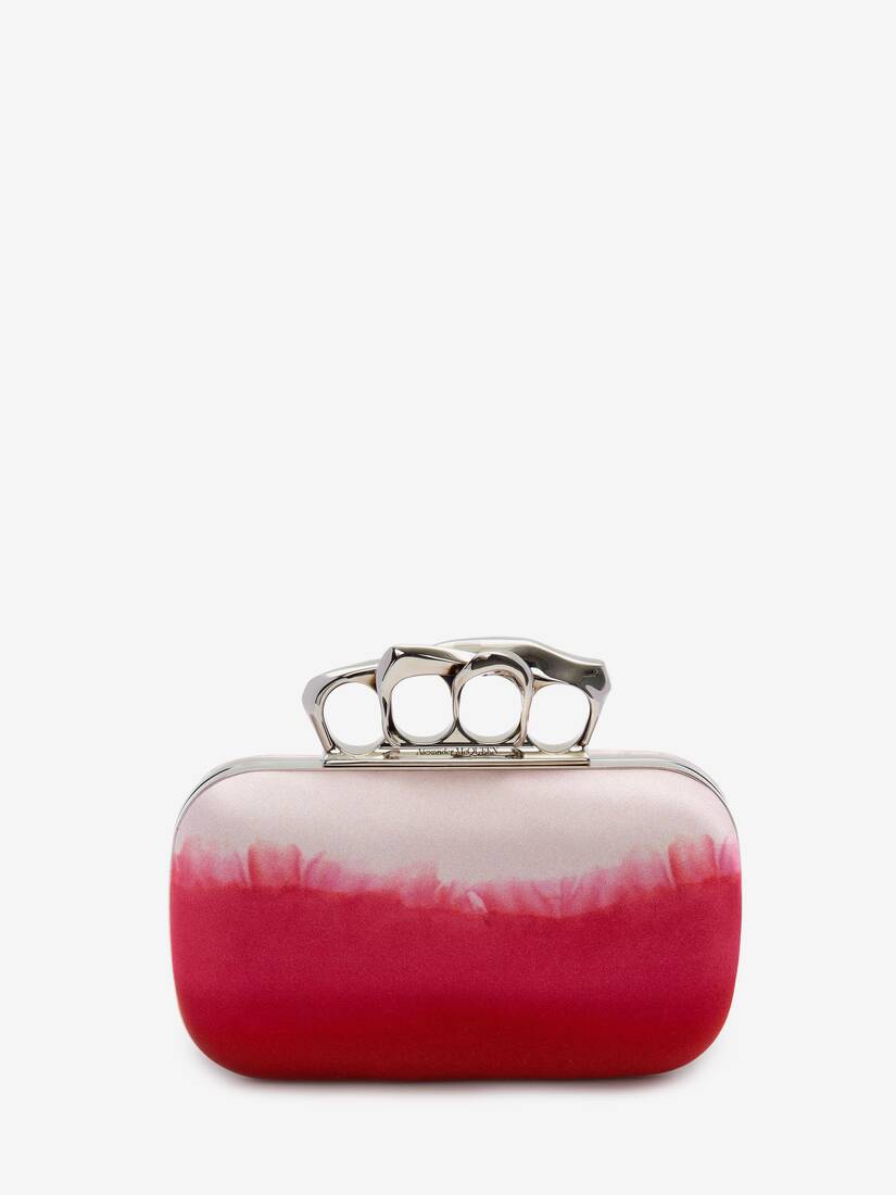 Bolsos De Mano Alexander McQueen Sculptural Four-Ring Pouch Mujer - Rosas/Rojos - Mexico 164-MRYFQJ